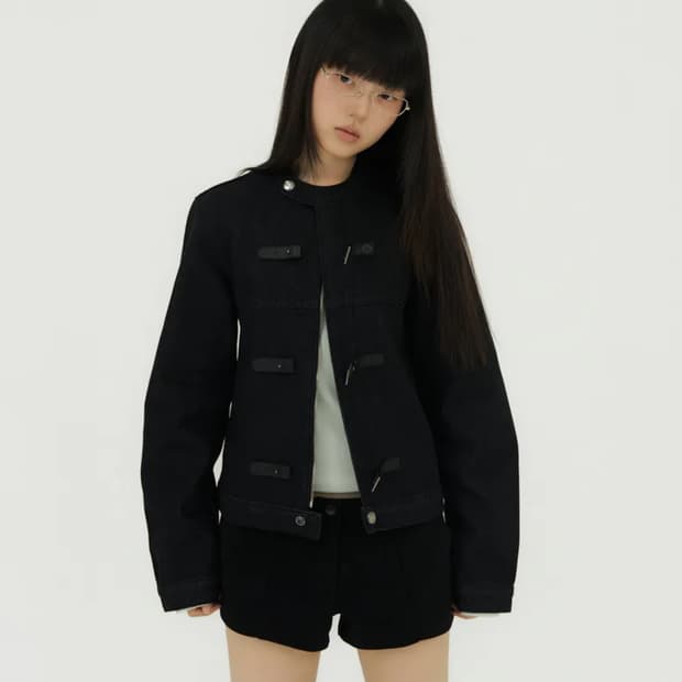 미레코 NON-FADE DENIM BUCKLE JK