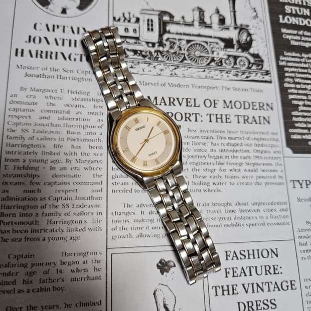 90s 세이코 돌체 빈티지 쿼츠 시계 Seiko Dolce