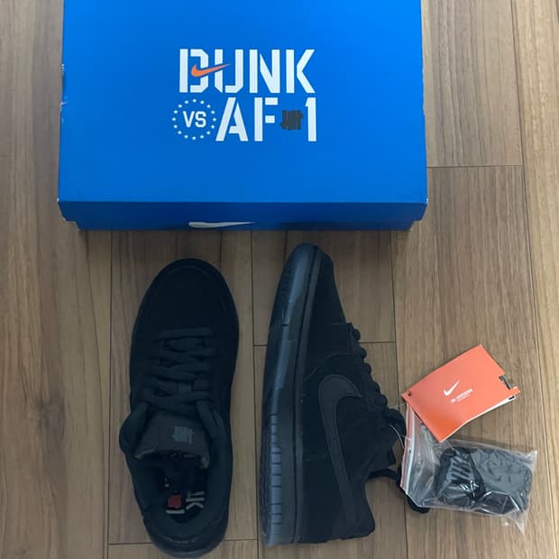 Nike x Undefeated 나이키x언디핏 덩크 로우 블랙 230