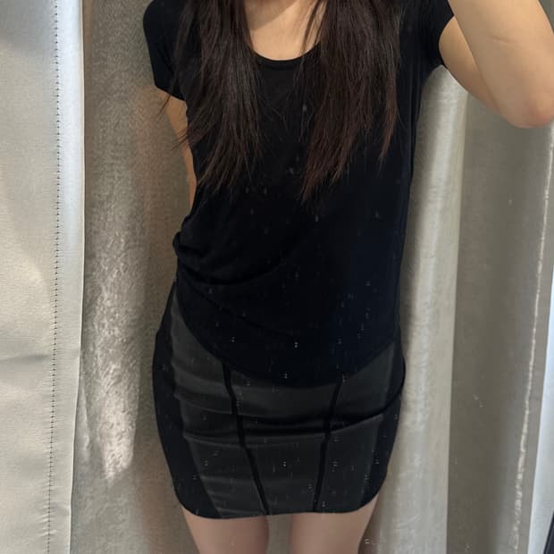 Helmut Lang Leather Mini Skirt