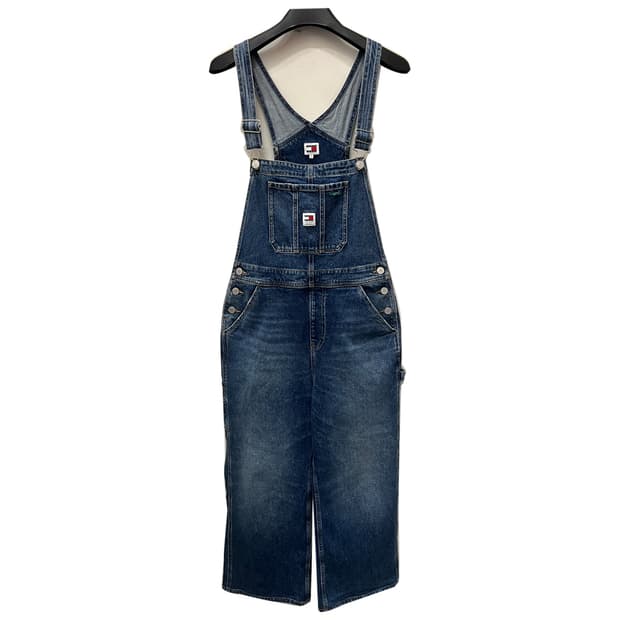 타미 진스 데이지 와이드핏 덩가리 데님 오버롤 멜빵바지 S