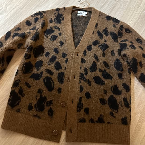 코스 cos 레오파드 모헤어 가디건 M