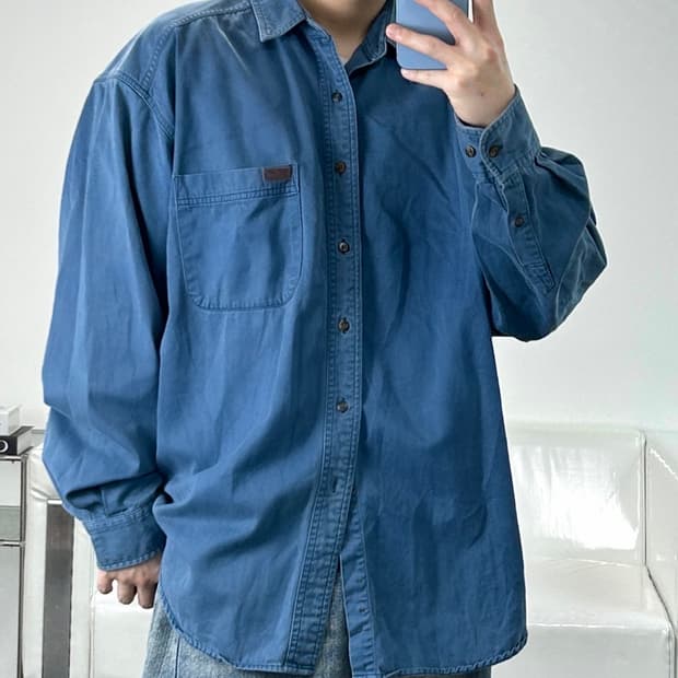 칼하트 올드스쿨 긴팔 데님 셔츠 XL