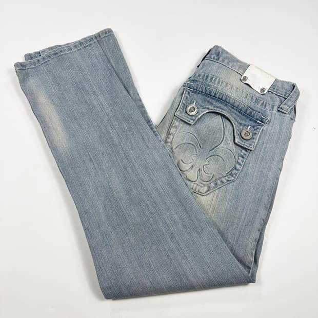 33 made in USA 빈티지 워싱 스트레이트 데님팬츠
