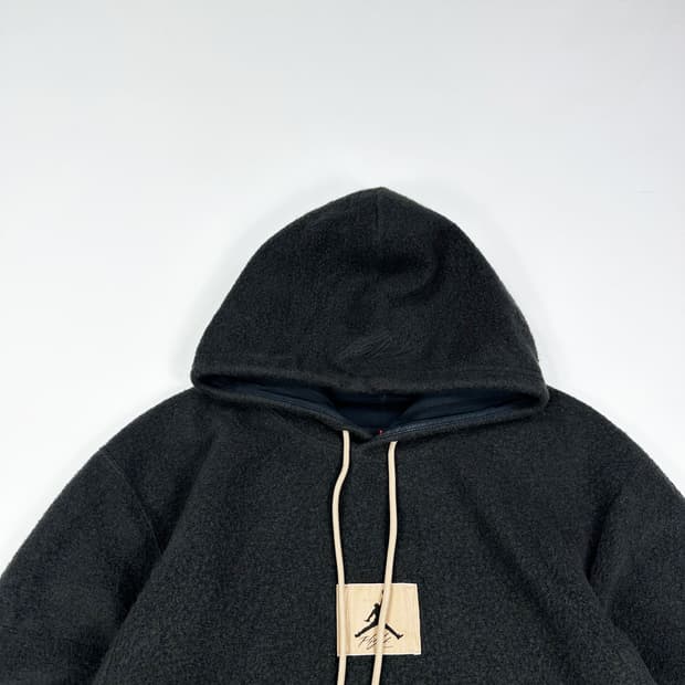 조던 점프맨 백로고 차콜 후리스 후드티 (M)