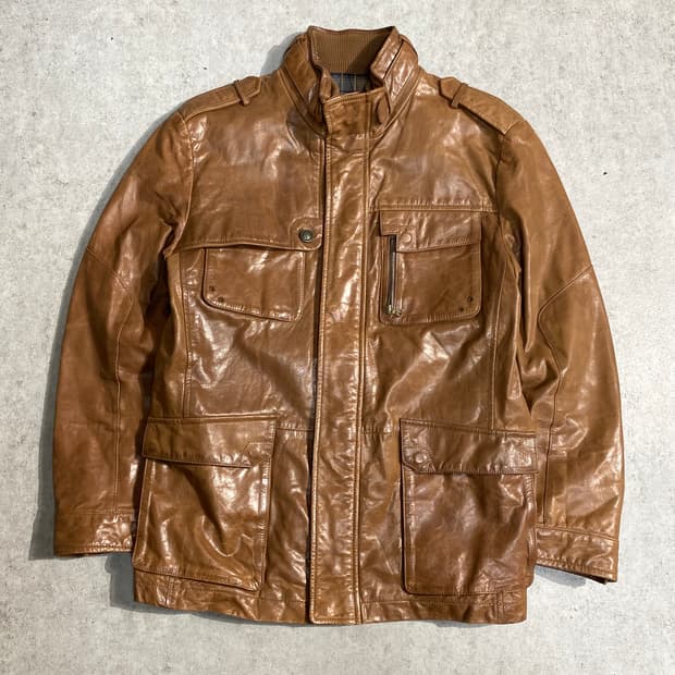 [100] London Fog 런던포그 브라운 고트스킨 필드자켓