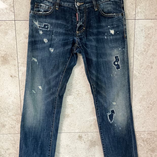 디스퀘어드2 워싱 데미지 청바지 48 정품