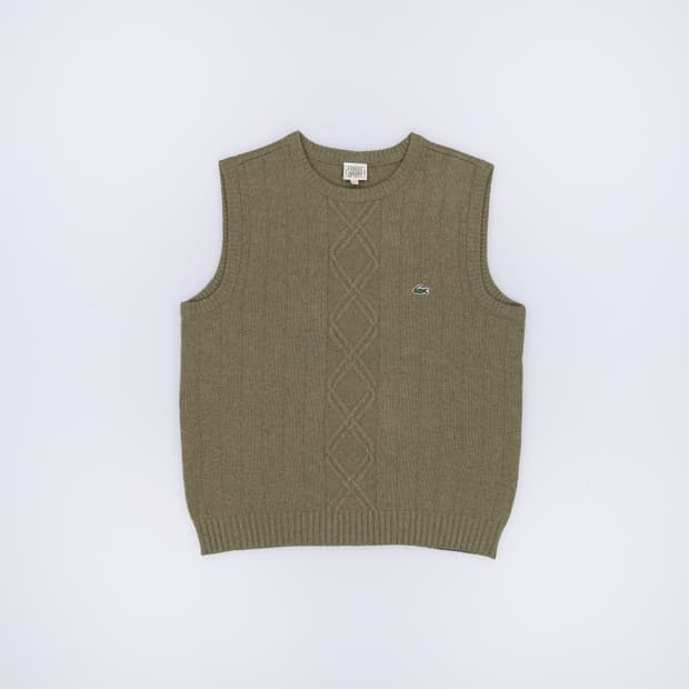 95 라코스테 빈티지 라운드 니트 조끼 4204
