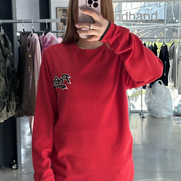 폴로랄프로렌 와플 자수로고 롱슬리브