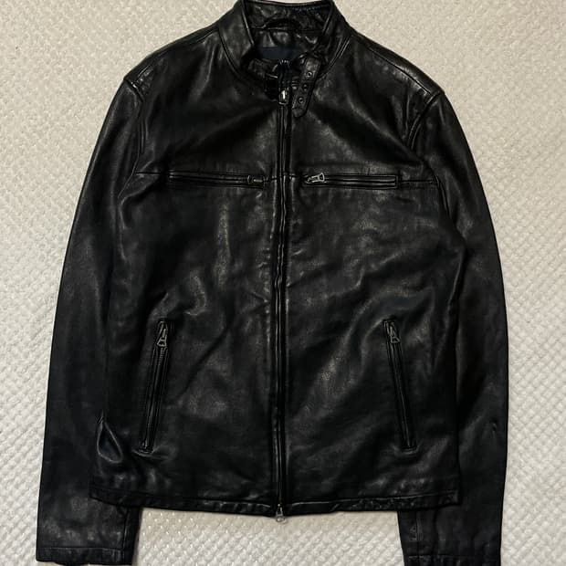 바나나 리퍼블릭 웨스턴 무드 리얼레더 2WAY 소가죽 바이커 자켓