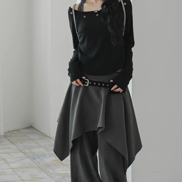 바이너리원 레이어드 스커트 팬츠 새상품