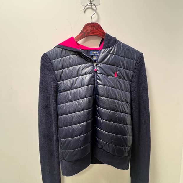 폴로 니트패딩 집업