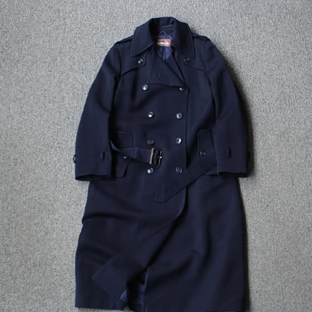 Sanyo 네이비 트렌치코트