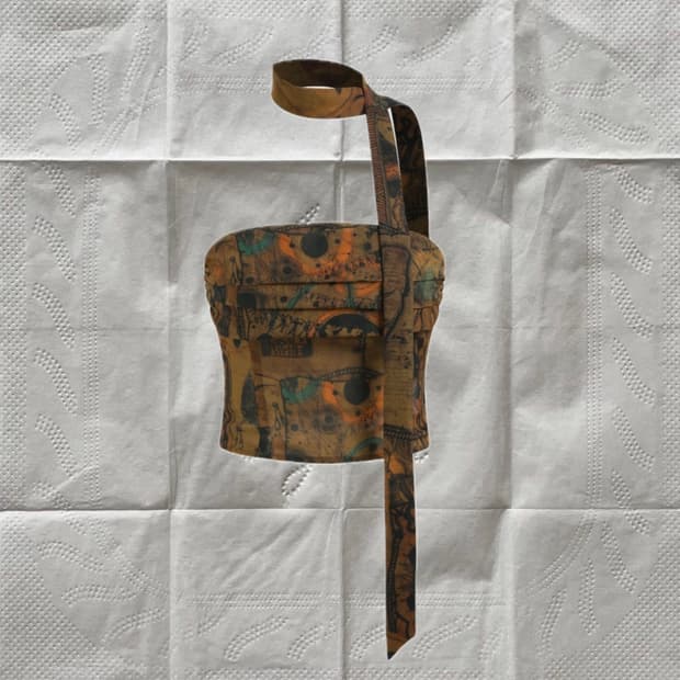 스트랩 크롭 튜브탑