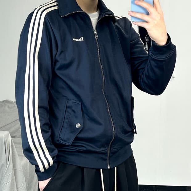 아디다스 X 베스파 00‘s y2k 네이비 트랙탑 져지 XL 