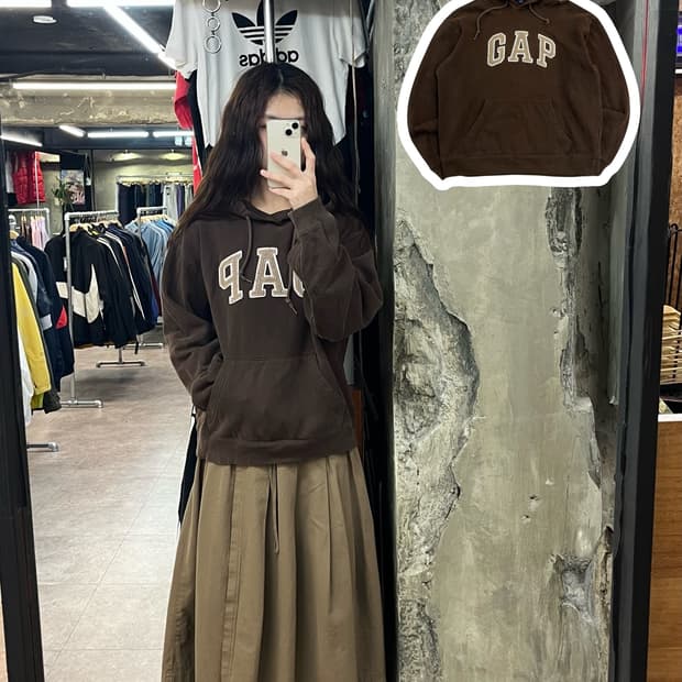 갭 후드티 브라운 XS #csz2394