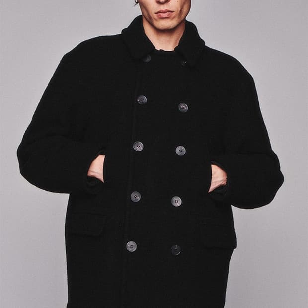 (구매) 아트이프액츠 Wool Pea Coat_Black L 구매합니다.
