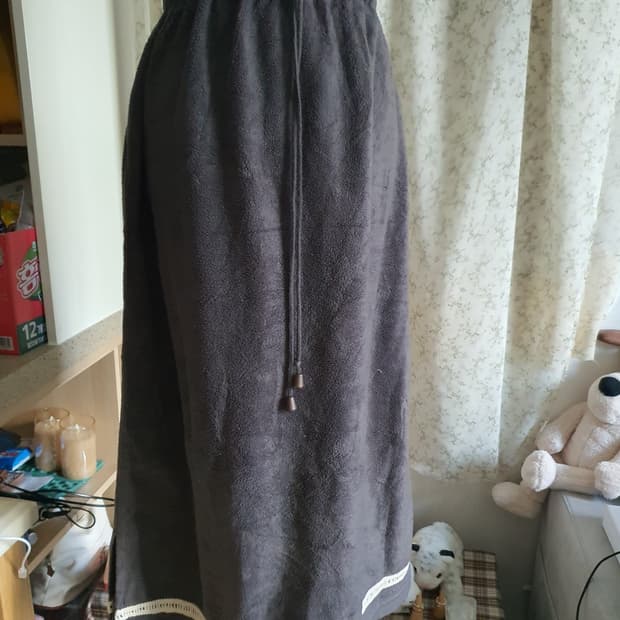 [모리걸] 브라운 융기모 롱 스커트