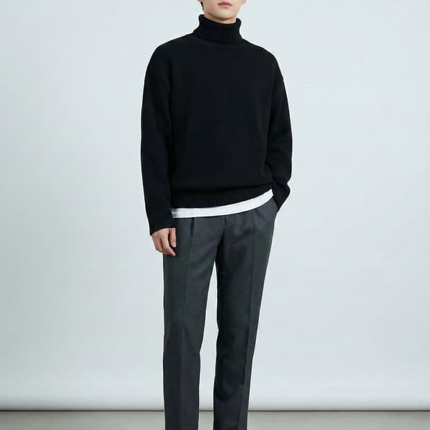 YSL 입생로랑 옴므 원턱 울 블렌드 슬랙스