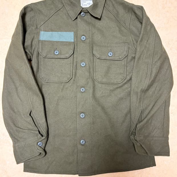 1970년대 미군 울 필드셔츠 OG-108 빈티지 밀리터리 셔츠 자켓