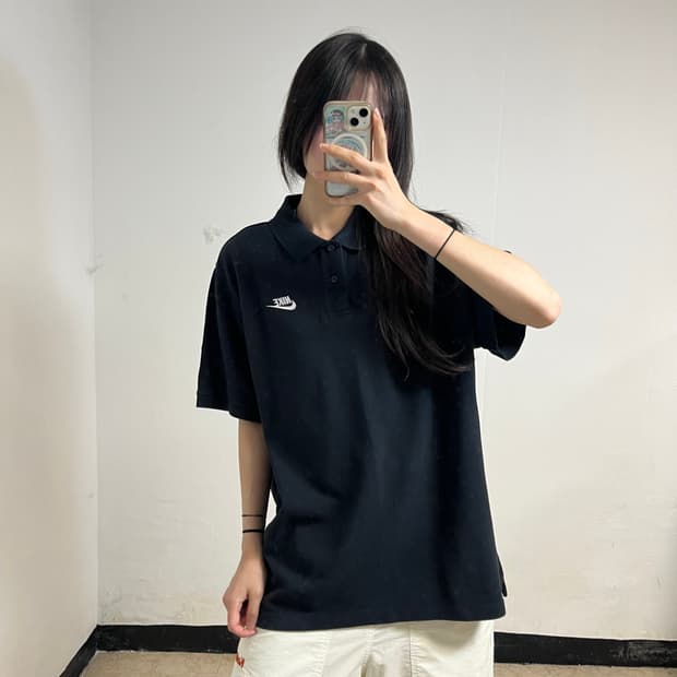 Nike Black Collar T-Shirt