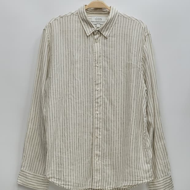 COS 코스 린넨 릴넥스드 스트라이프 셔츠 / 남 XL (추천 100)

