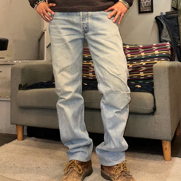 90’s Levi’s 501 repair denim washed pant