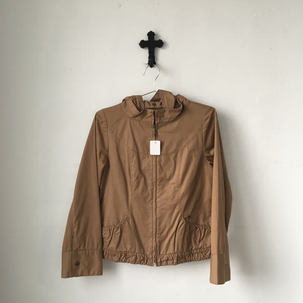 High neck hood jacket