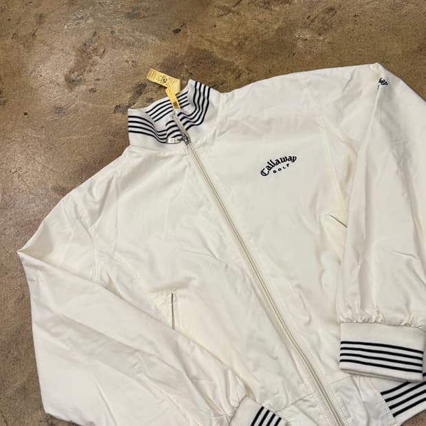 [정품/M] 캘러웨이 골프 화이트 바람막이 자켓 b8
