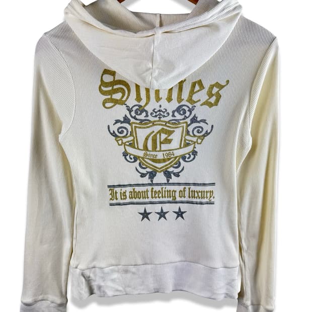 JPN Y2K 레터링 딱붙 후드집업2392