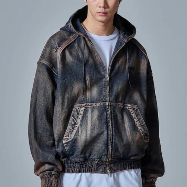 준지 24FW 컬렉션 후드 데님 마원 점퍼