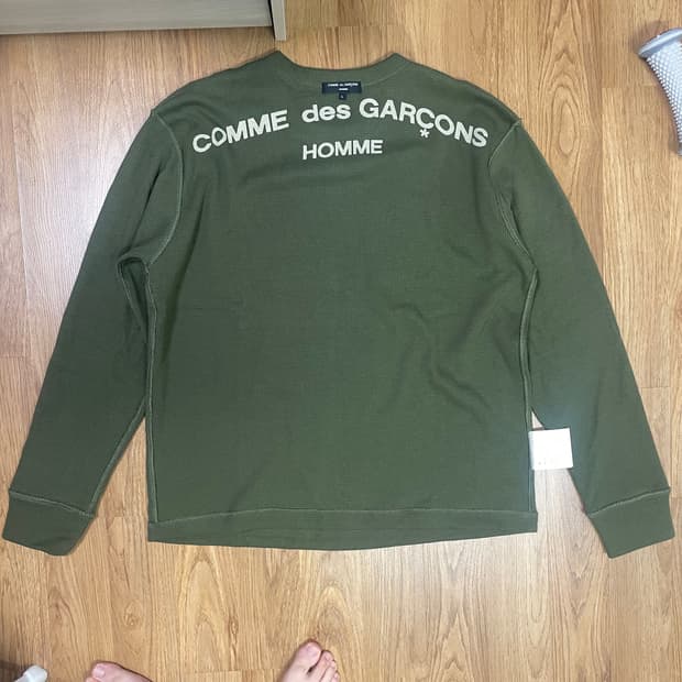 [희귀매물] 꼼데가르송 리버시블 와플 니트 롱슬리브 L 새상품