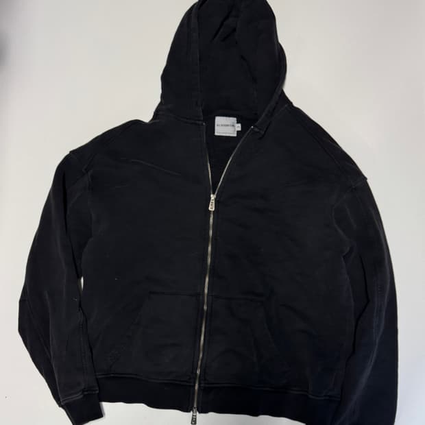 디미트리블랙 미니멀 오버핏 기모 후드집업 2XL 블랙