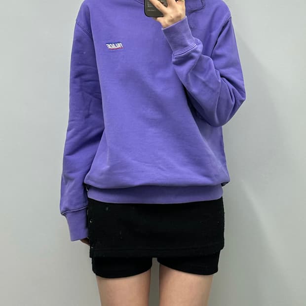 팔라스 베이직 퍼플 스웻셔츠 맨투맨