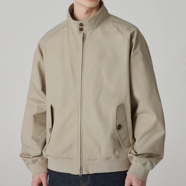 무신사 스탠다드 코튼 해링턴 재킷 [베이지]