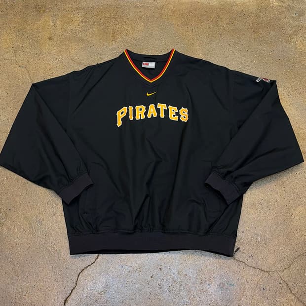 새상품급 00s 미국 빈티지 나이키 피츠버그 파이리츠 풀오버 바람막이