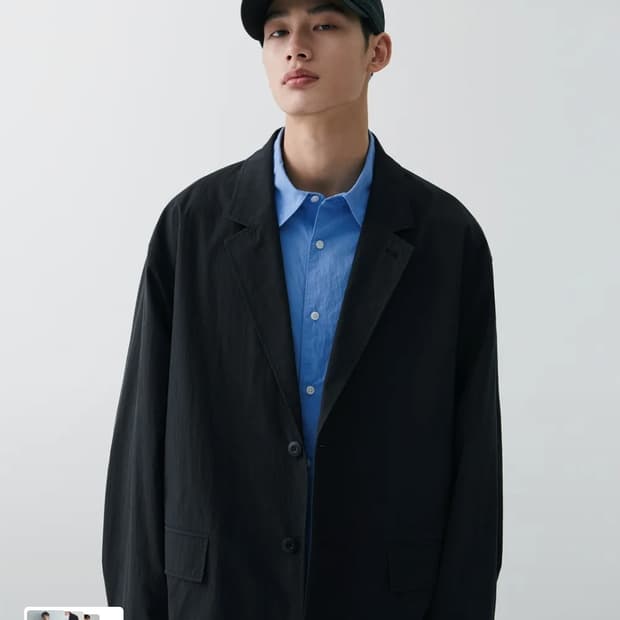 [L] 무신사스탠다드 시티 레저 CN 루즈 핏 블레이저