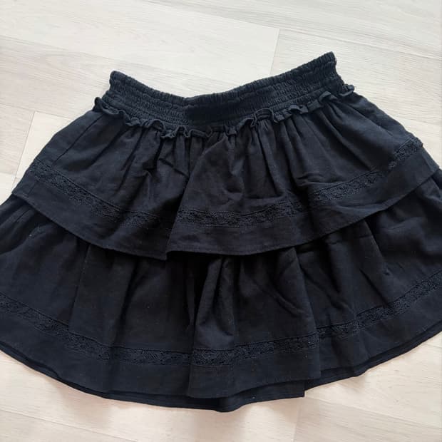 primark 블랙 레이스 스커트