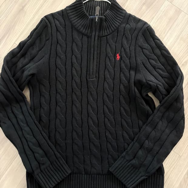 폴로 반집업니트 L 큐알 정품 급처 