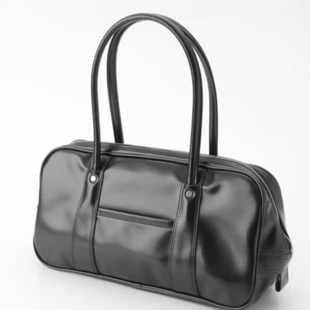 꼼데가르송 아오야마 더블지퍼 숄더 레더백