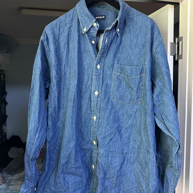 [XL] 구형 유니클로 진청 데님 셔츠