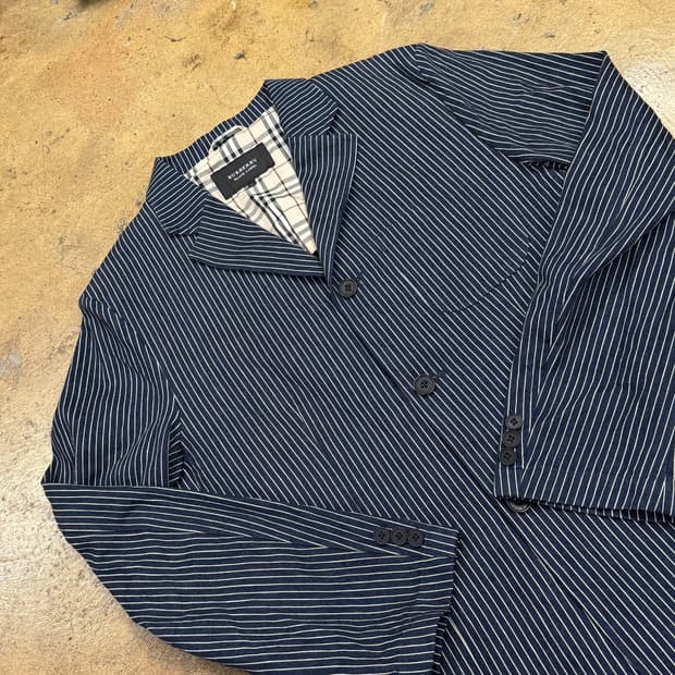 [정품/L] 버버리 블랙 라벨 스트라이프 자켓 b14