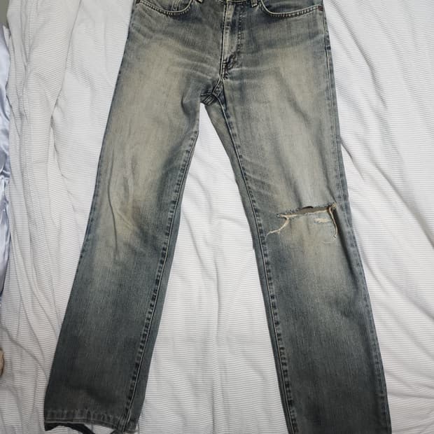 edwin sand washing distressed 503 jeans