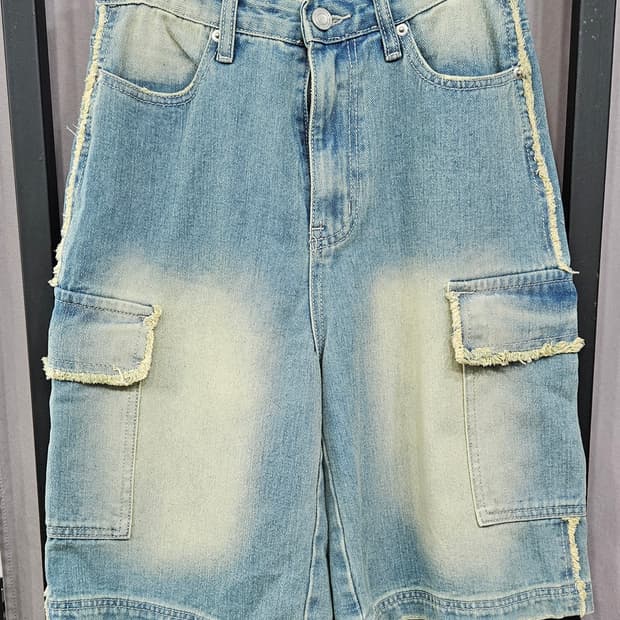 ORDINARY HOLIDAY 데님 카고 와이드 28