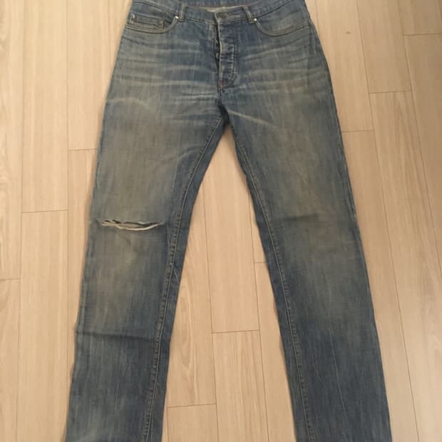 [44]Maison Margiela crush denim pants
