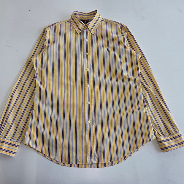 폴로랄프로렌 포니 박시핏 옐로우 스트라이프 셔츠 M/M