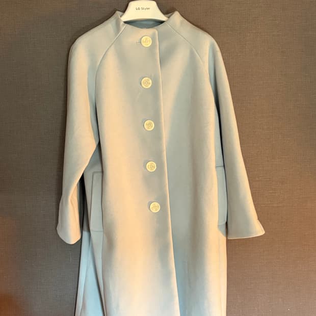  Plarapa 하늘색 노카라 코트 L