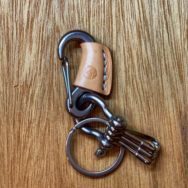 牛 키링세트 Leather carabiner 단품 워크웨어키링