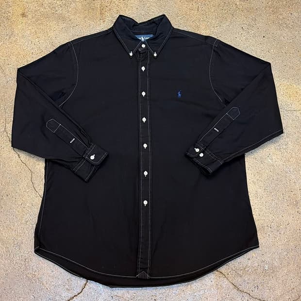 새상품급 00s 미국 빈티지 폴로랄프로렌 긴팔 검정 블랙셔츠