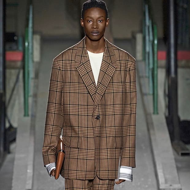 드리스반노튼 울 블랜드 체크 팬츠 18FW